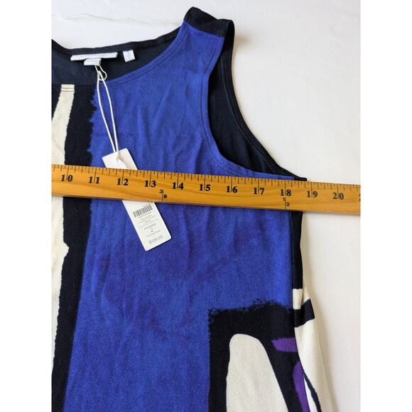 Chico's Blue and Purple Abstract Midi Dress - Picture 7 of 8